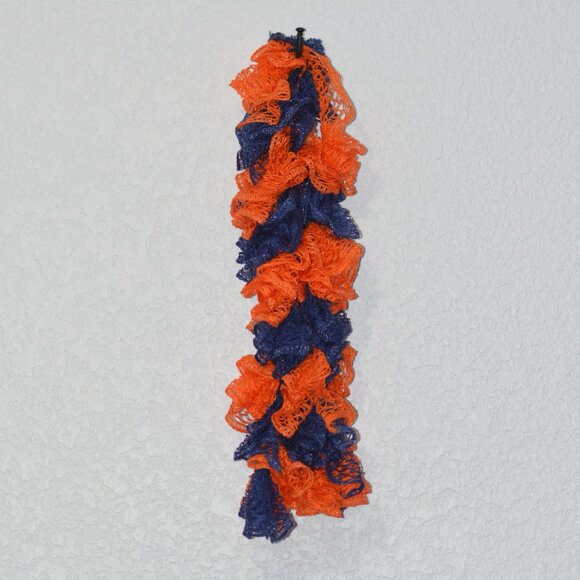 Homemade Orange and Blue Ruffle Scarf - Picture 2 of 2